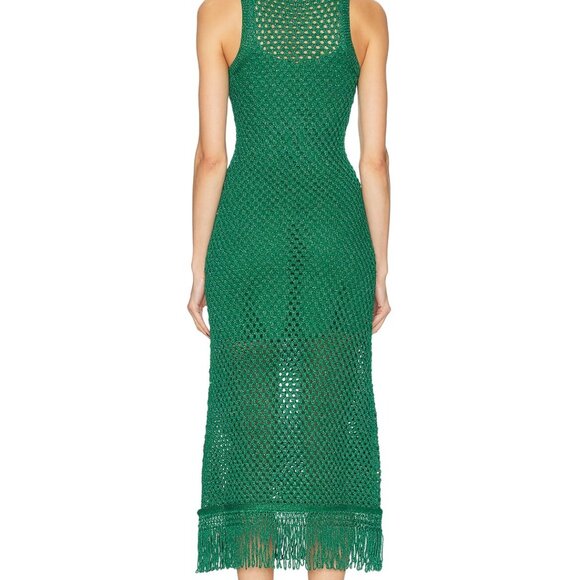 SIMONMILLER-Roca CROCHET Dress-GREEN-Large - Picture 3 of 5